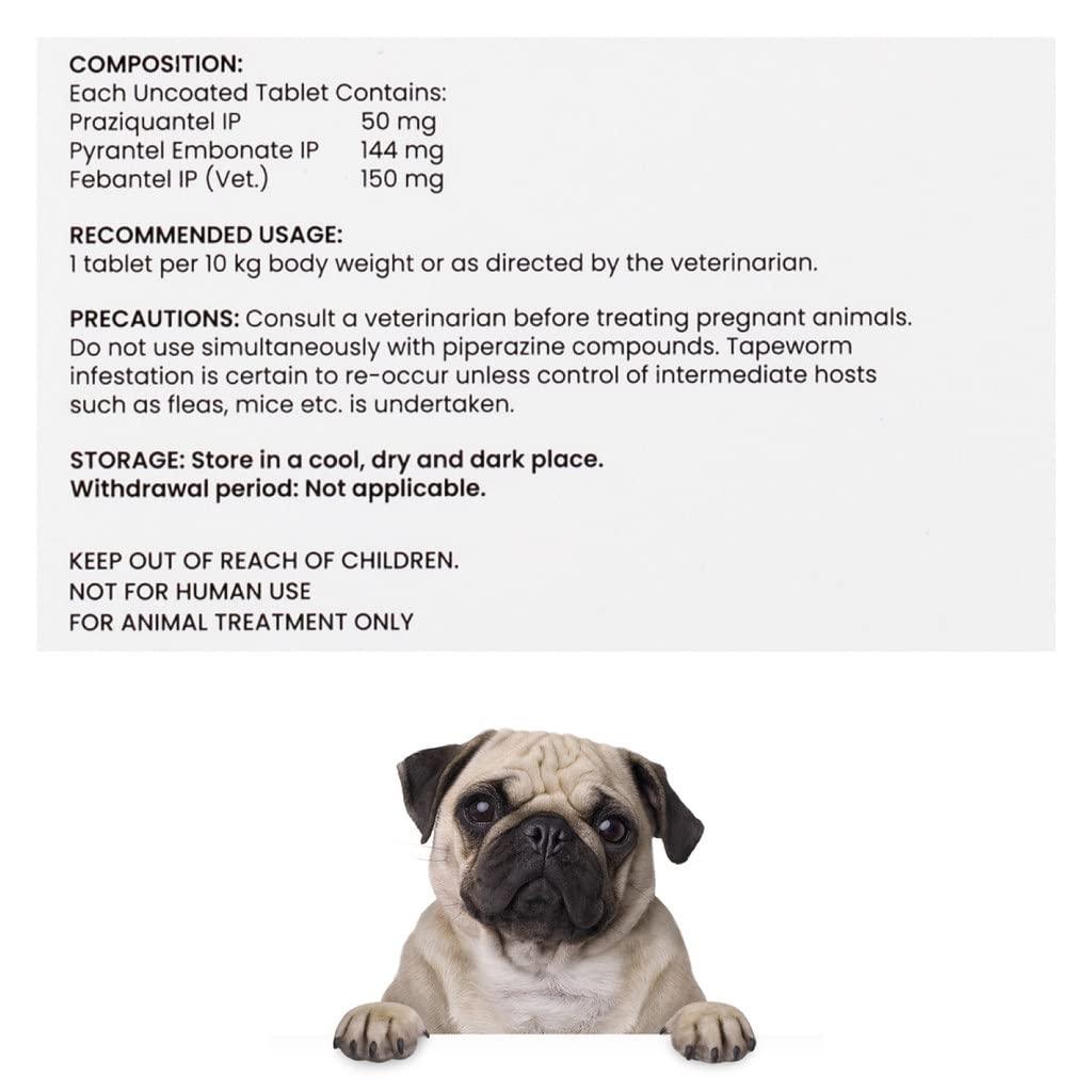 Wiggles Deworminator Tablets for Dogs, 10 TAB