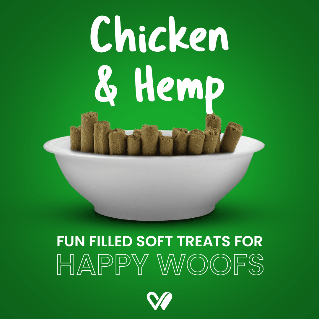 Barkstix Dog Treats for Training Adult & Puppies, (Chicken & Hemp) - Wiggles.in