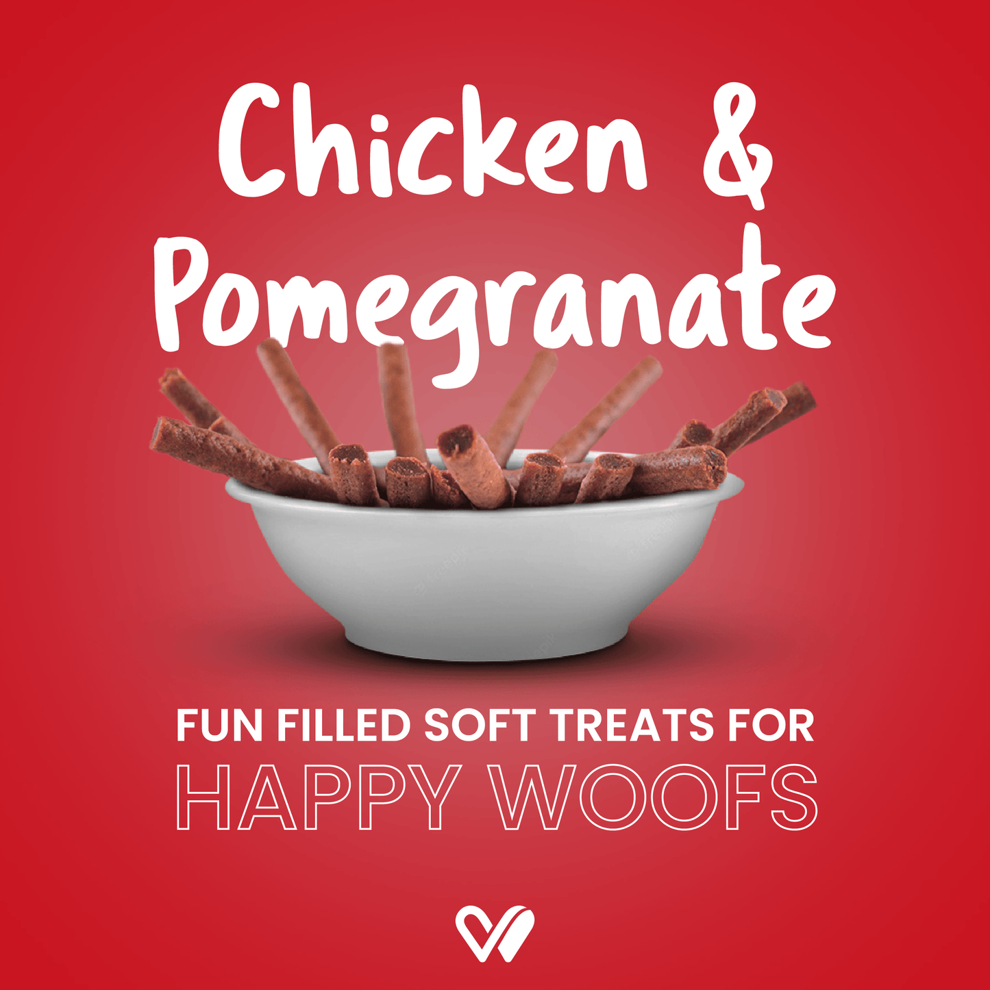 Barkstix Dog Treats for Training Adult & Puppies, (Chicken & Pomegranate) - Wiggles.in