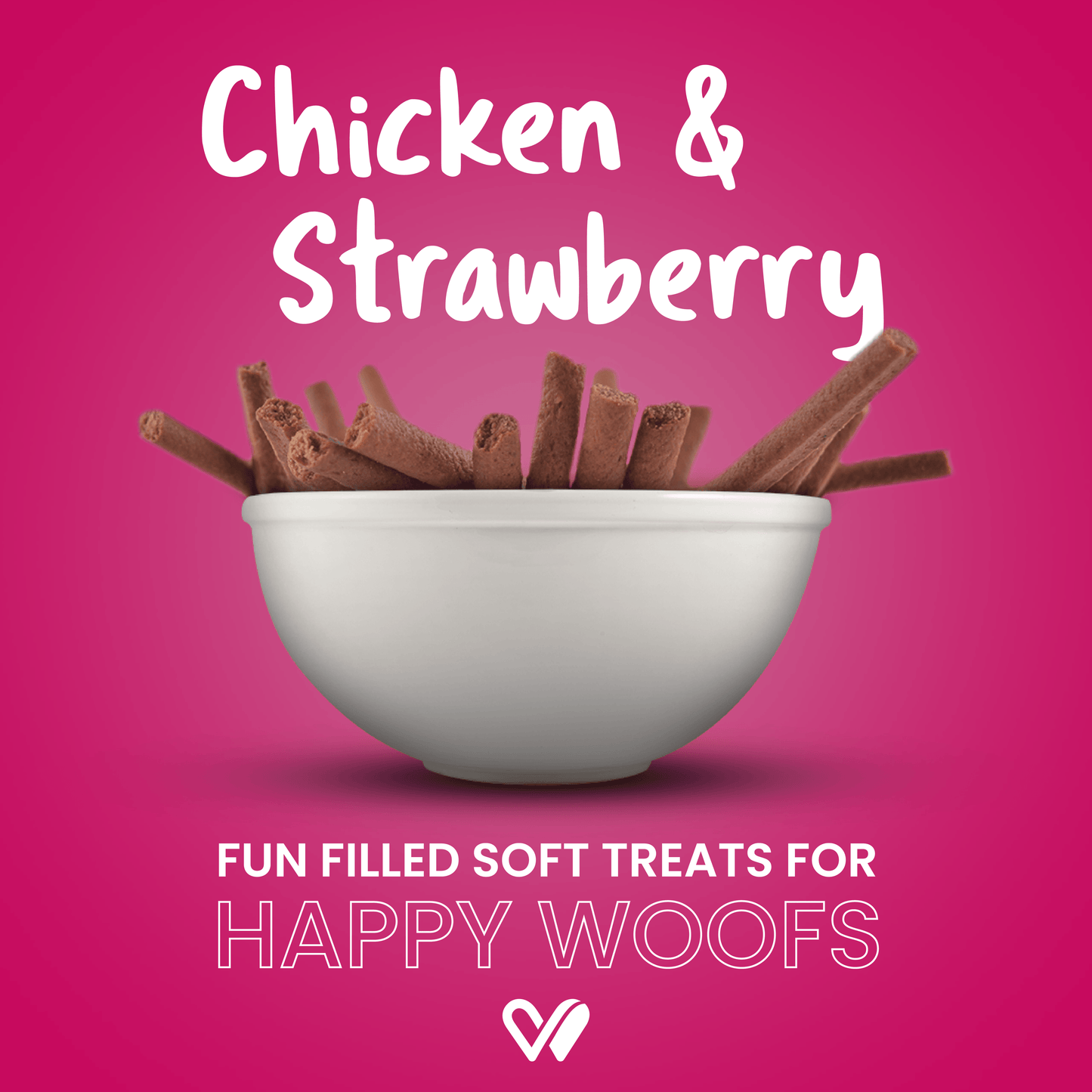 Barkstix Dog Treats for Training Adult & Puppies, (Chicken & Strawberry) - Wiggles.in