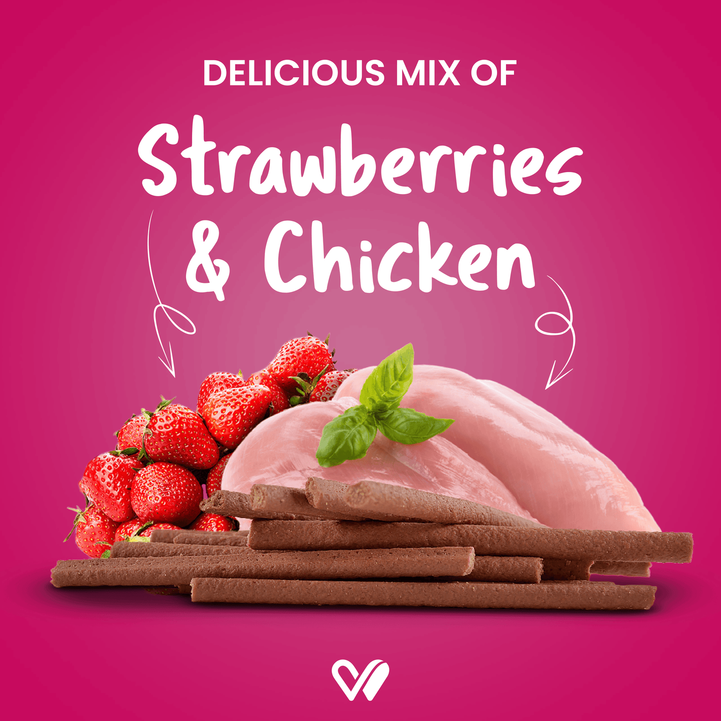 Barkstix Dog Treats for Training Adult & Puppies, (Chicken & Strawberry) - Wiggles.in