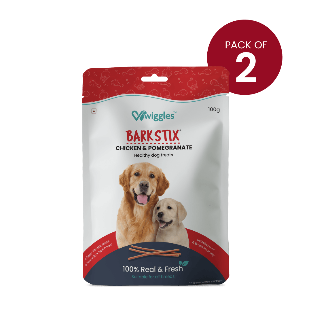 Barkstix Dog Treats for Training Adult & Puppies, (Chicken & Pomegranate) - Wiggles.in