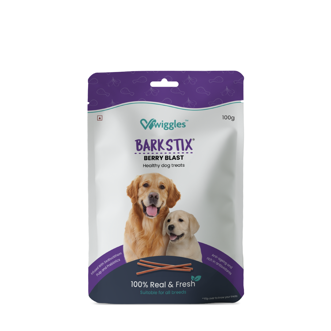 Barkstix Dog Treats for Training Adult & Puppies, (Berry Blast) - Wiggles.in