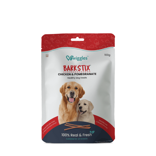 Barkstix Dog Treats for Training Adult & Puppies, (Chicken & Pomegranate) - Wiggles.in