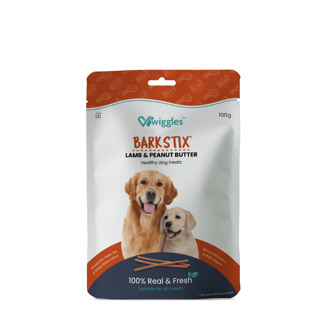 Barkstix Dog Treats for Training Adult & Puppies, (Lamb & Peanut Butter) - Wiggles.in