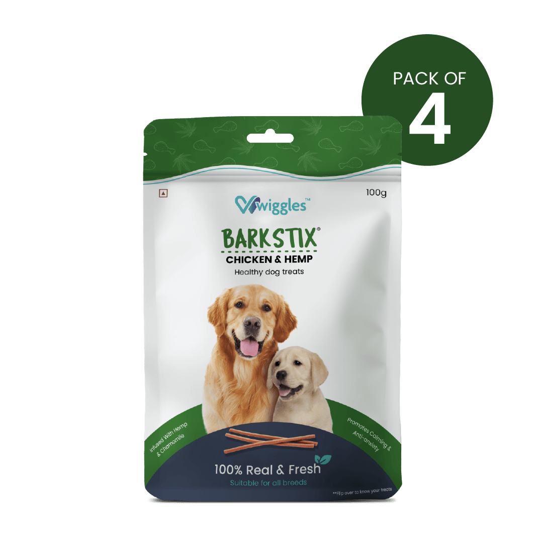 Barkstix Dog Treats for Training Adult & Puppies, (Chicken & Hemp) - Wiggles.in