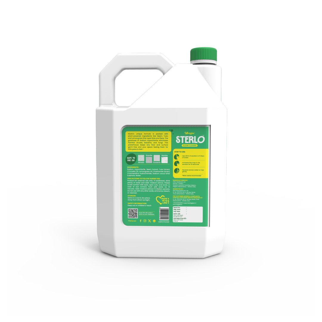 Wiggles Sterlo Floor Cleaner with Tulsi, Neem & Chamomile -5L