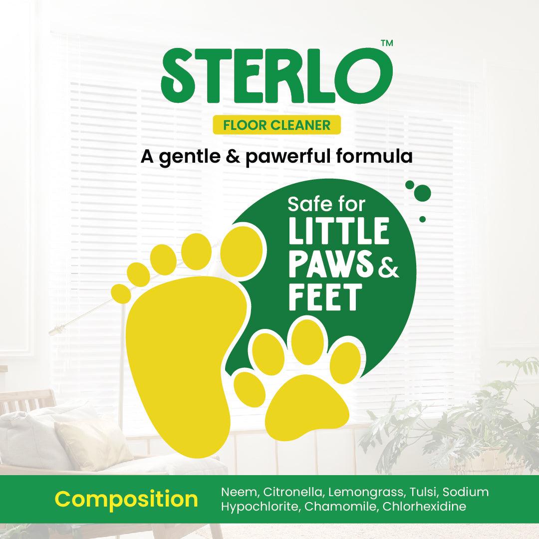 Wiggles Sterlo Floor Cleaner with Tulsi, Neem & Chamomile -5L