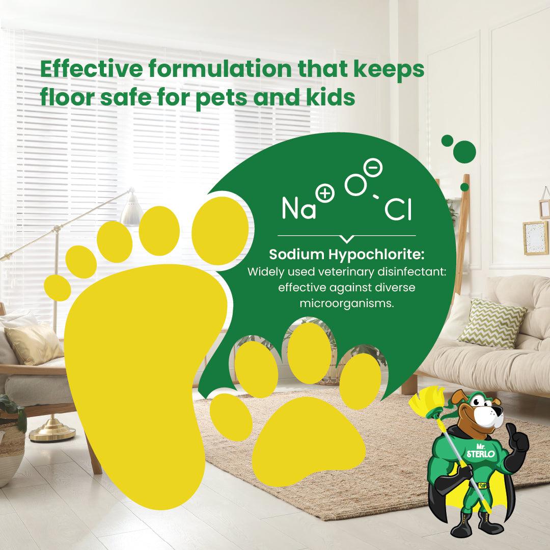 Wiggles Sterlo Floor Cleaner with Tulsi, Neem & Chamomile -5L