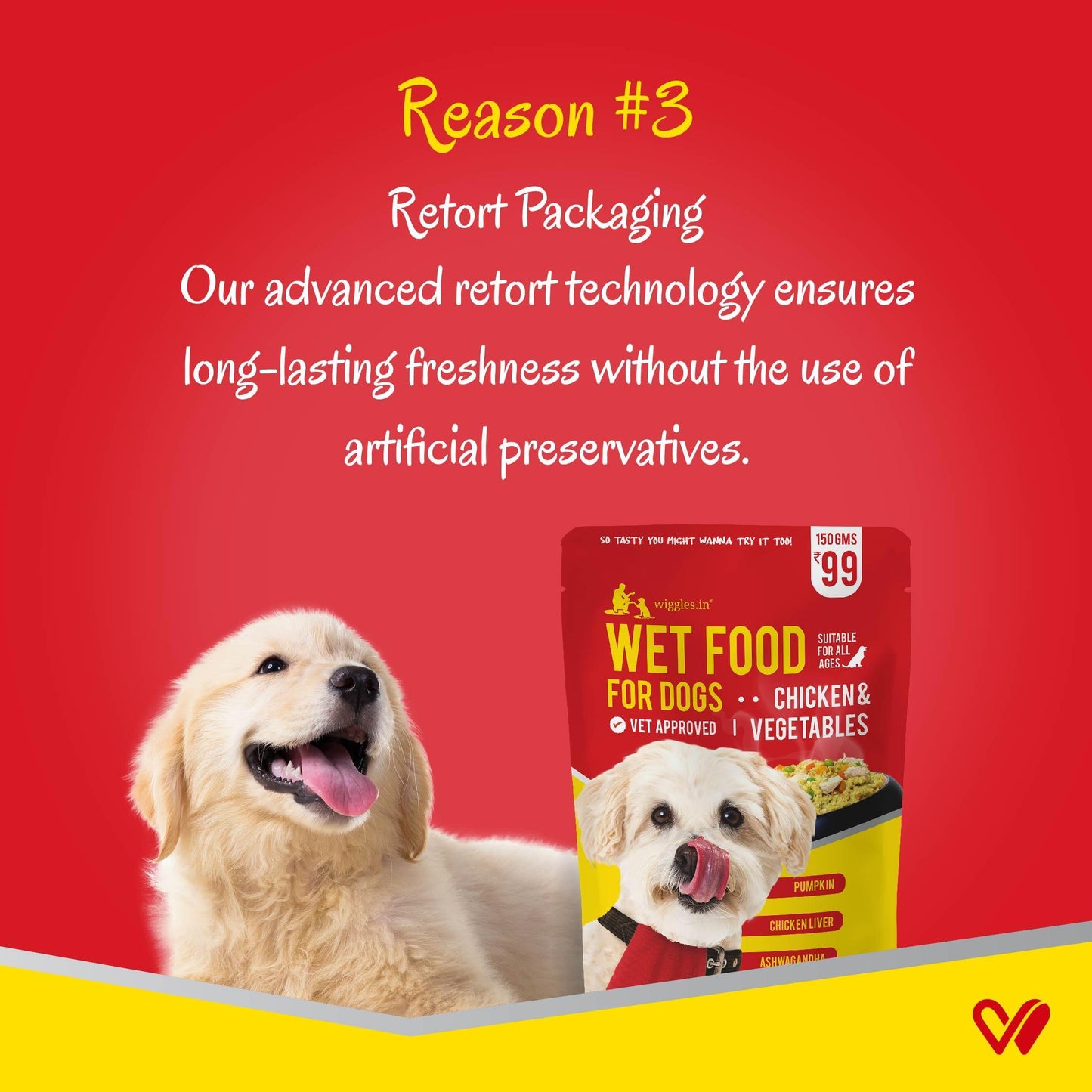 WIGGLES Wet Dog Food - Chicken & Vegetables for Puppy, Adult & Senior Pets - Wiggles