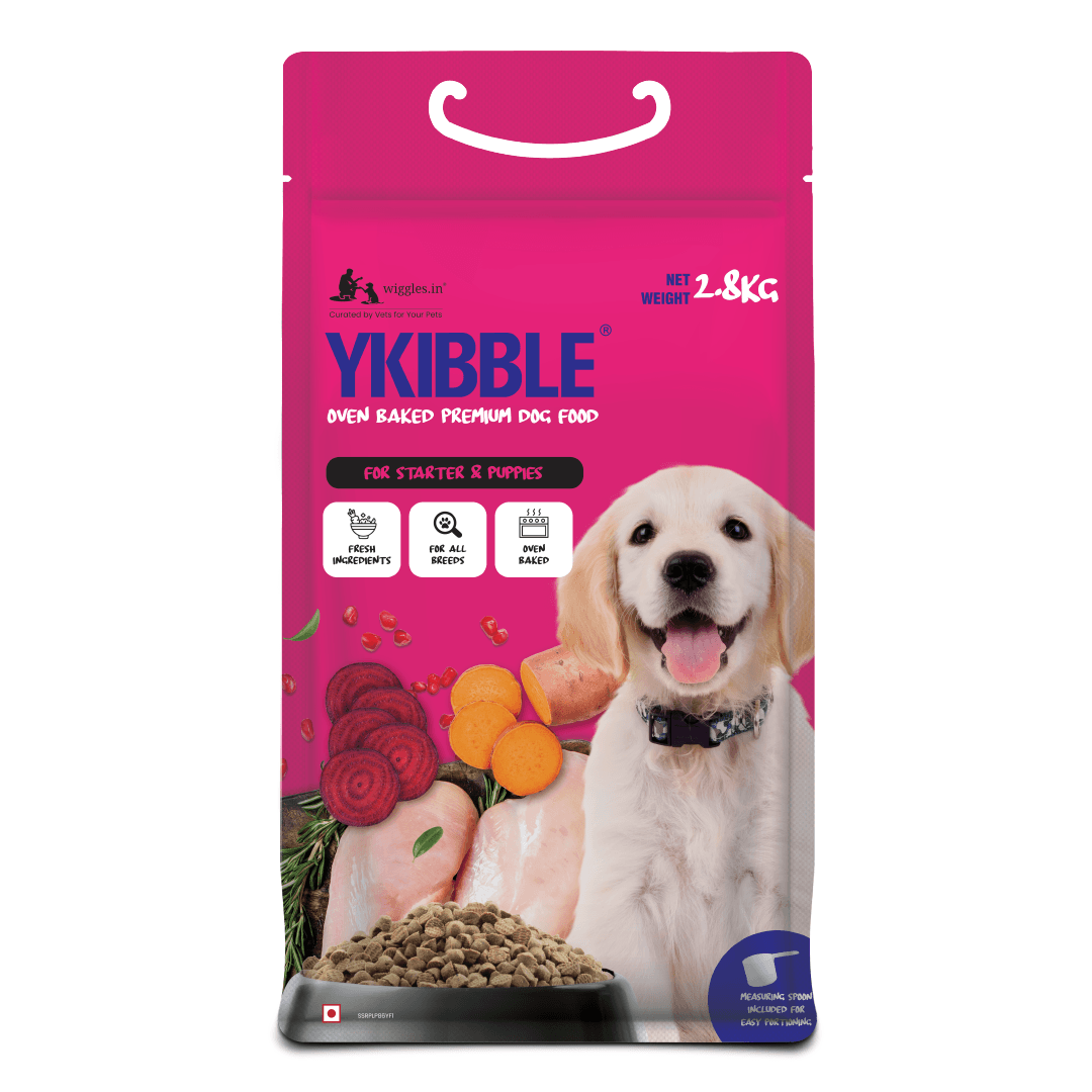 Ykibble Puppy Dry Dog Food, 1-12 Months - Oven Baked Nutrionally Balanced - Chicken & Vegetables - Wiggles.in