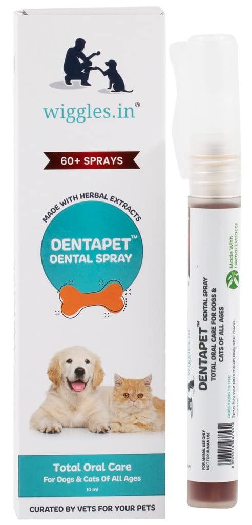 DentaPet Spray for Dogs & Cats - Dental Care for Bad Breath, Plaque & Tartar, 10ml - Wiggles.in