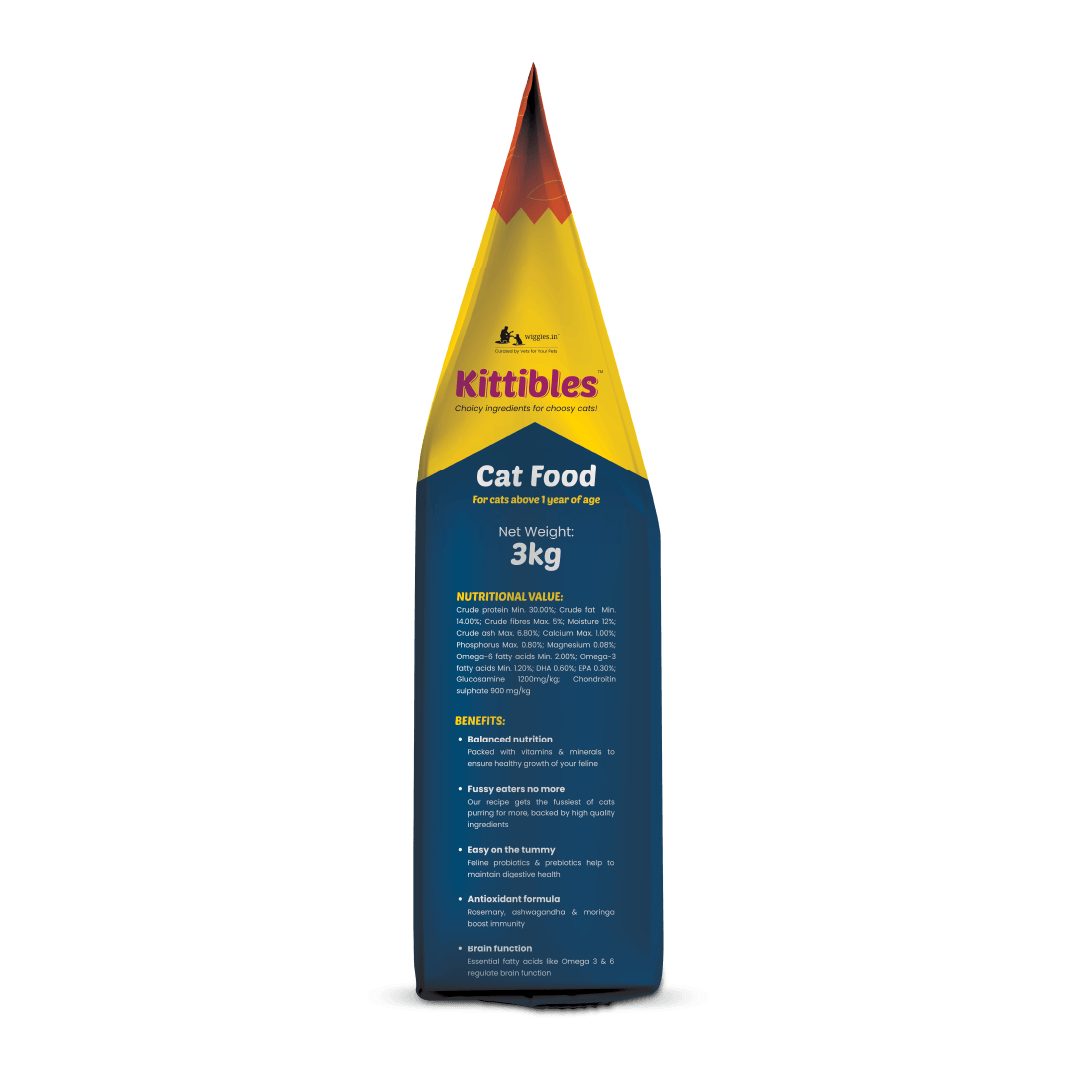 Kittibles Adult Dry Cat Food - Chicken, Tuna Fish, Ashwagandha, Rosemary Extract