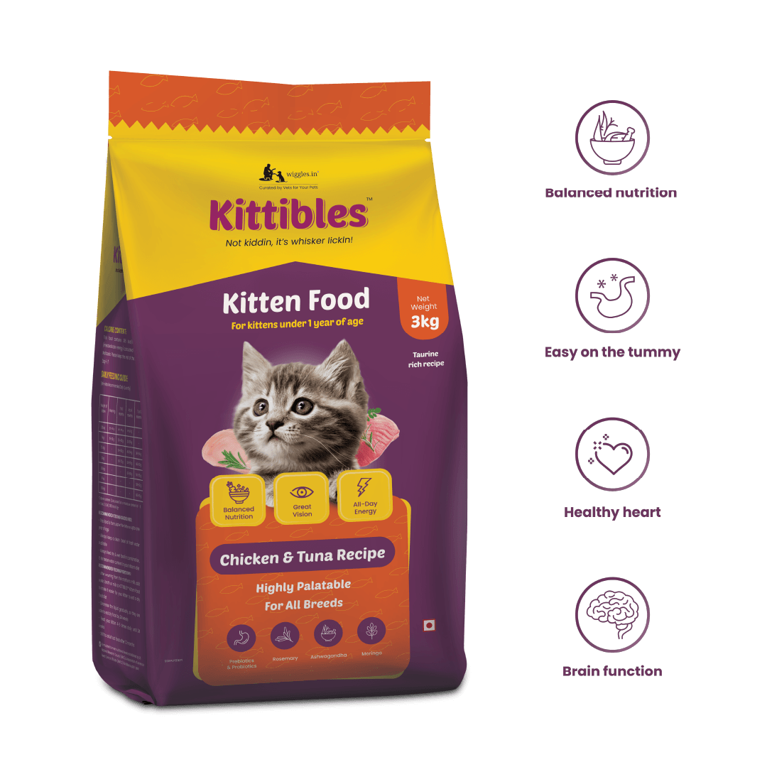 Kittibles Kitten Dry Cat Food - Tuna Fish, Ashwagandha