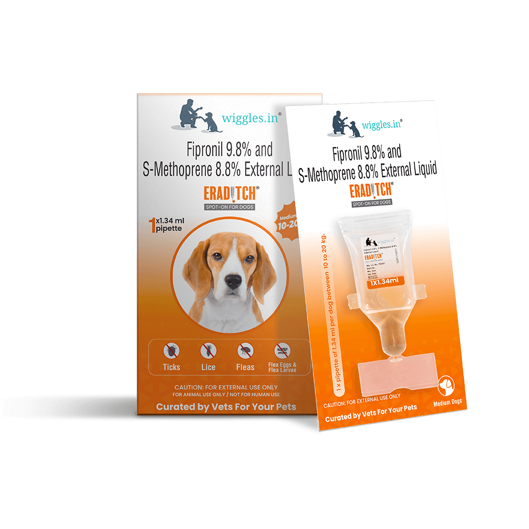 Eraditch Spot on for Dogs 10 to 20 KG 1.34 ml Fleas Ticks Remover external liquid