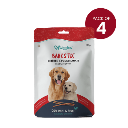 Barkstix Dog Treats for Training Adult & Puppies, (Chicken & Pomegranate) - Wiggles.in