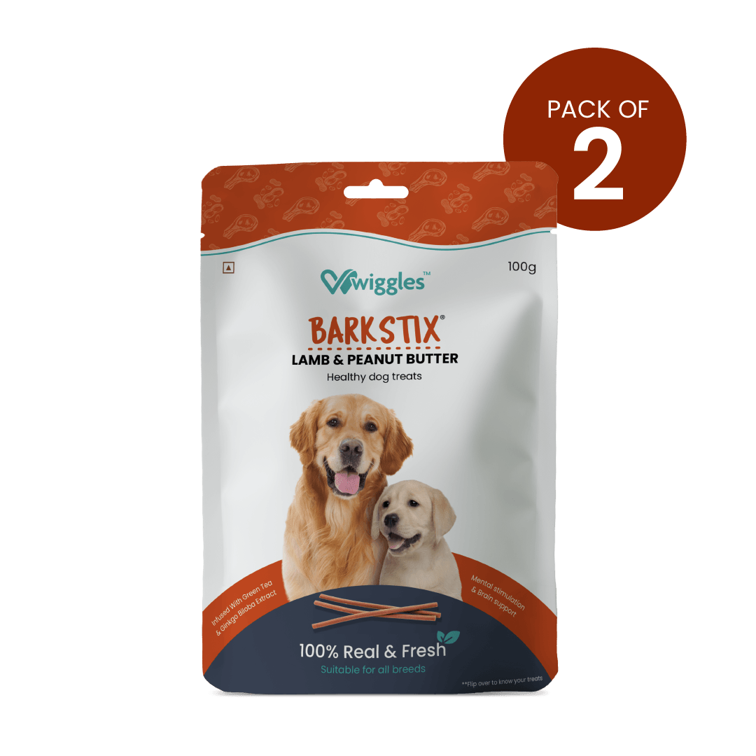 Barkstix Dog Treats for Training Adult & Puppies, (Lamb & Peanut Butter) - Wiggles.in