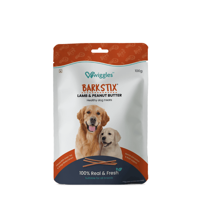 Barkstix Dog Treats for Training Adult & Puppies, (Lamb & Peanut Butter) - Wiggles.in