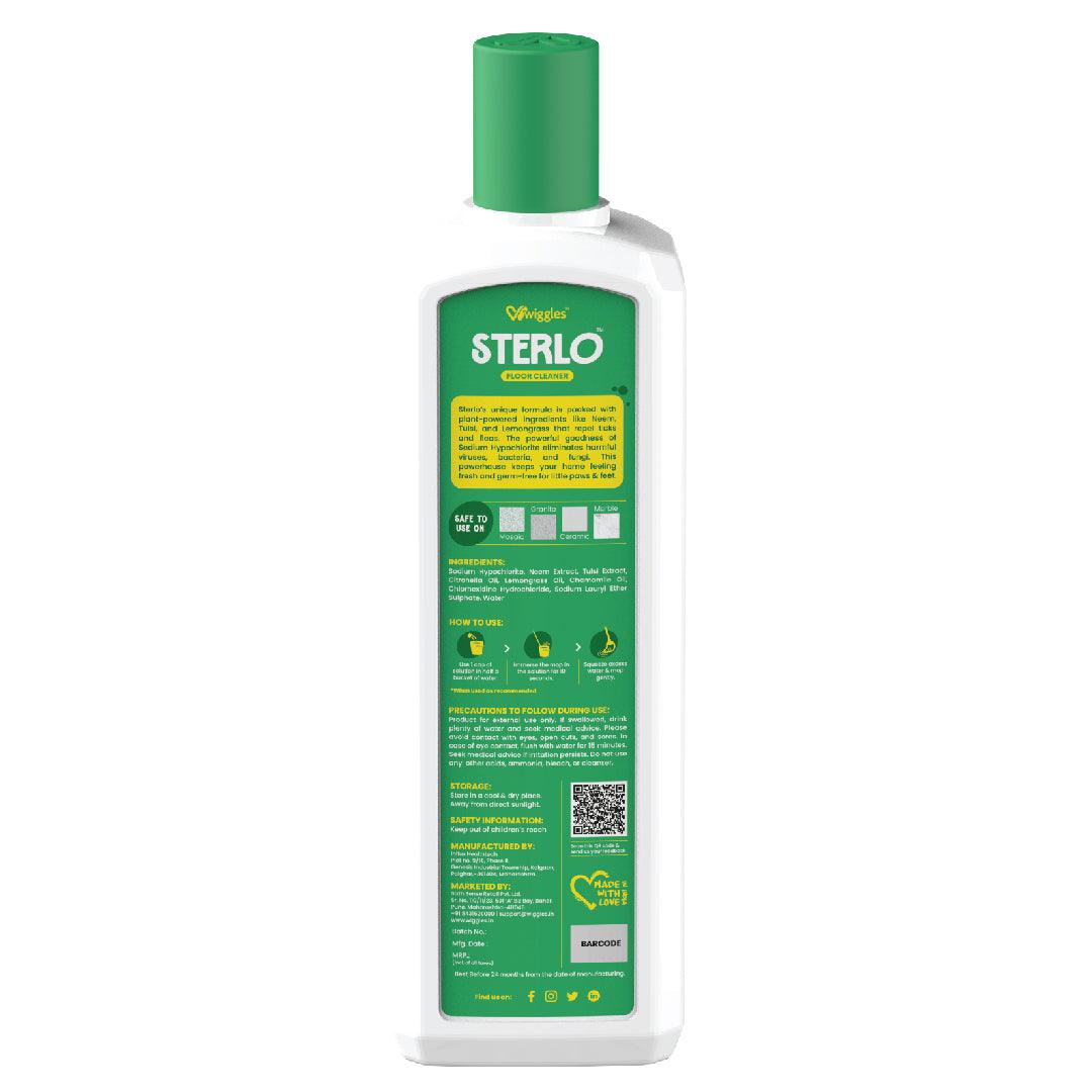Wiggles Sterlo Floor Cleaner with Tulsi, Neem & Chamomile - 500ml - Wiggles.in