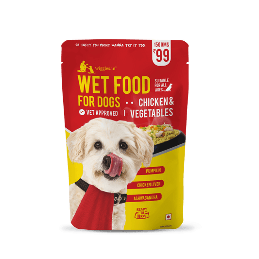 WIGGLES Wet Dog Food - Chicken Vegetable Puppy Adult Senior Pets