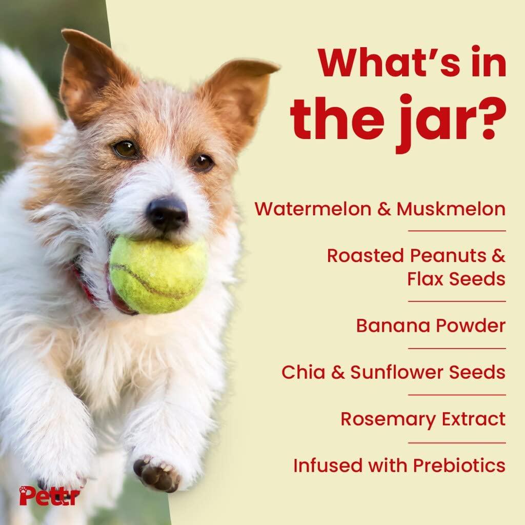 Pettr Supermelon Peanut Butter for Dogs - Treats for Training Adult Small Puppy, 250g