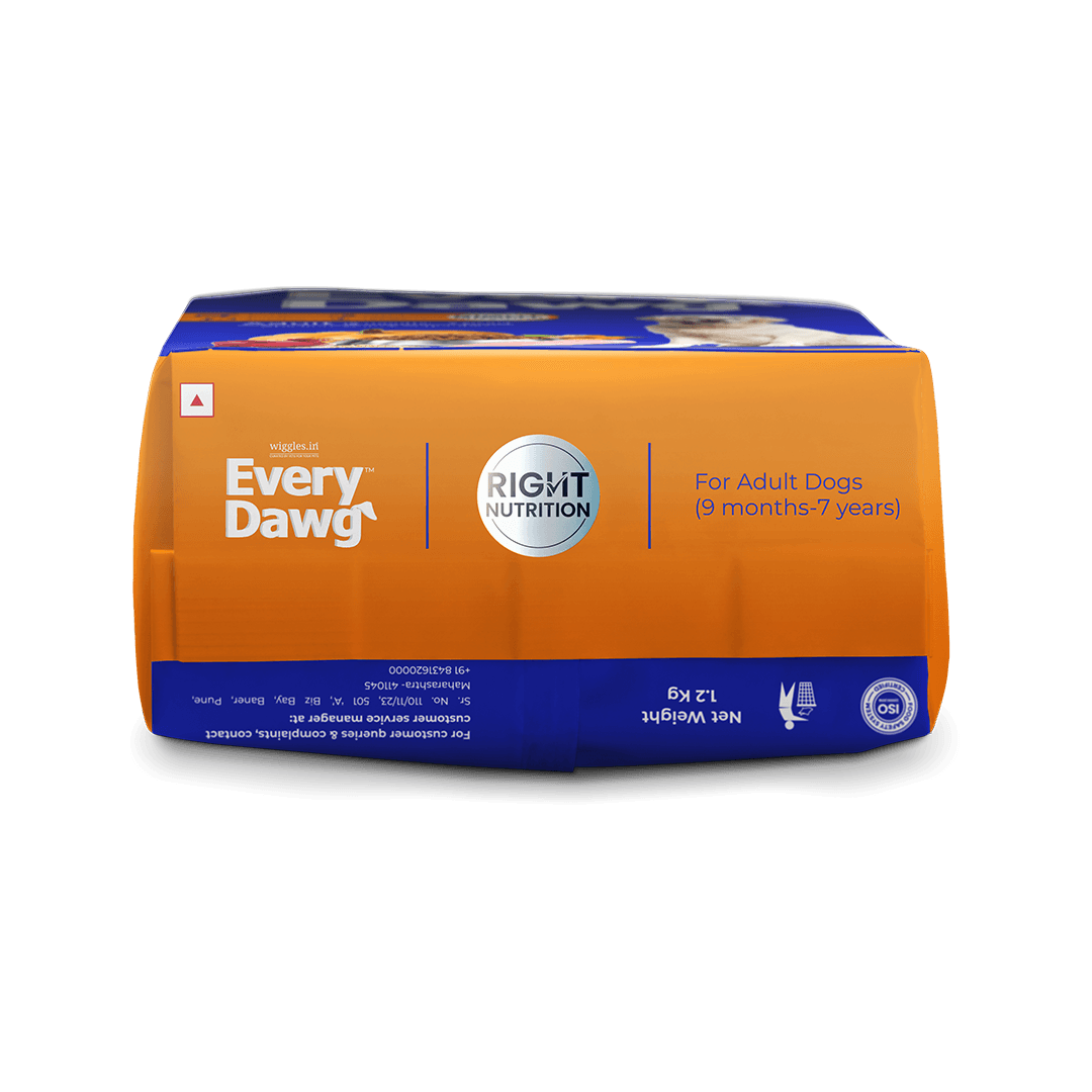 EveryDawg Adult Dry Dog Food - Chicken, Oats & Vegetables, 1.2kg - Wiggles.in