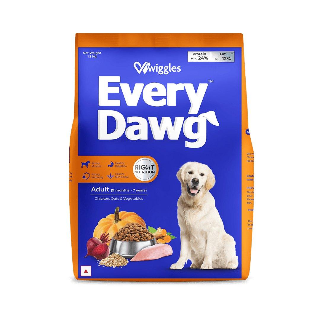 EveryDawg Adult Dry Dog Food - Chicken, Oats & Vegetables, 1.2kg - Wiggles.in