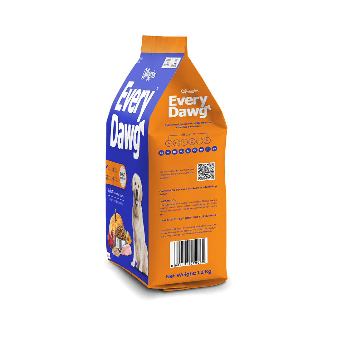 EveryDawg Adult Dry Dog Food - Chicken, Oats & Vegetables, 1.2kg