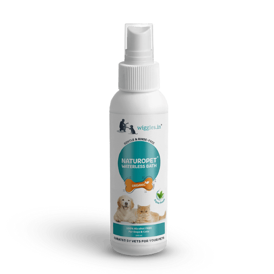 Naturopet Dry Shampoo for Dogs Cats, 200ml - Waterless Bath Wash Organic Spray