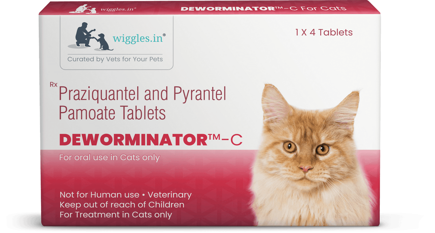WIGGLES DEWORMINATOR™ FOR CATS (4 TAB) - Wiggles.in