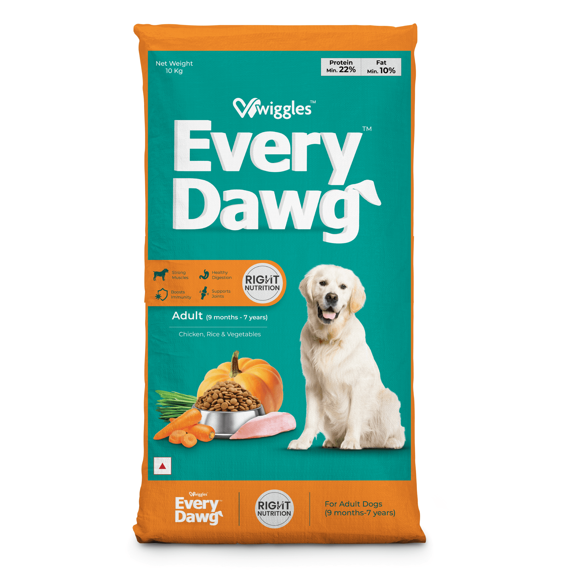 EveryDawg Adult Dry Dog Food - Chicken, Rice & Vegetables - Wiggles.in
