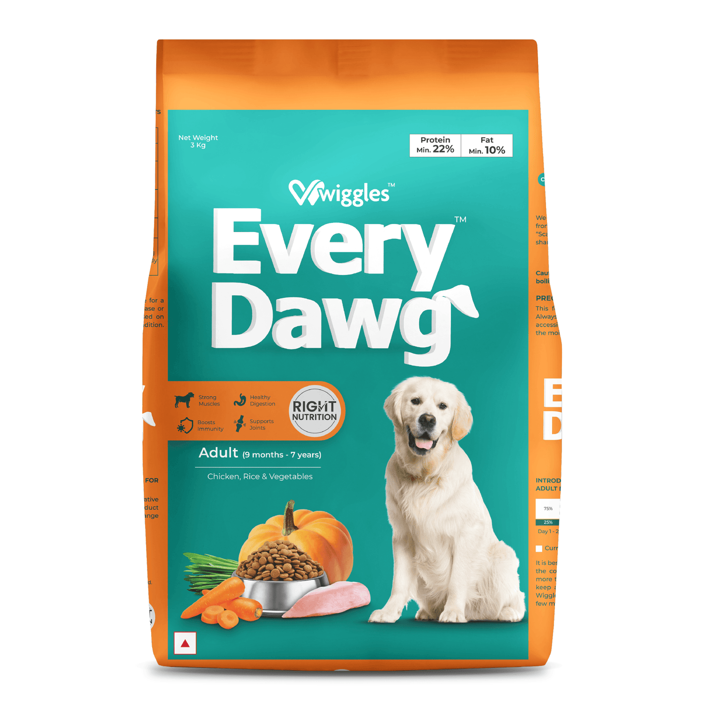 EveryDawg Adult Dry Dog Food - Chicken, Rice & Vegetables - Wiggles.in