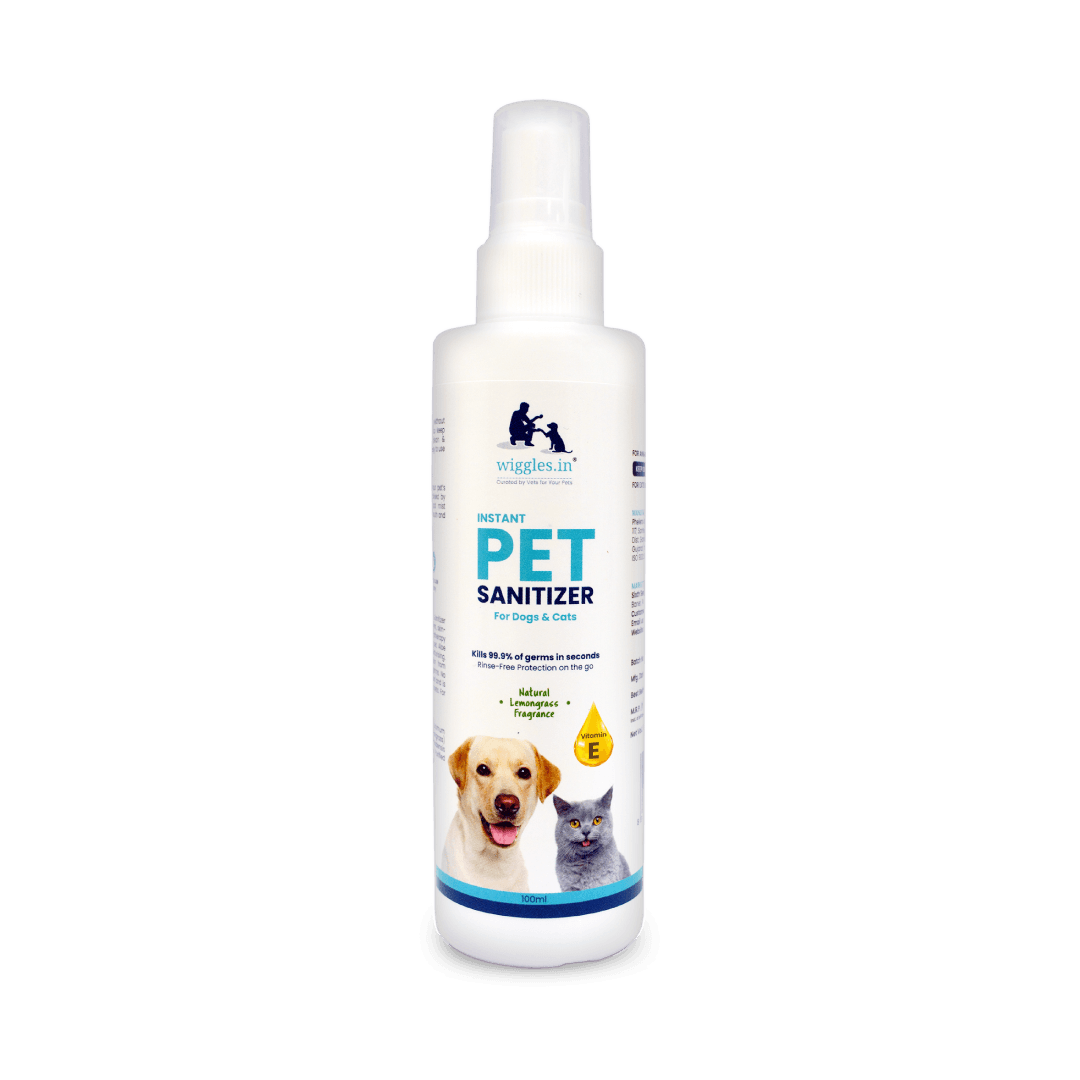 Wiggles Pet Sanitizer Spray for Dogs & Cats, Kills 99.9% Germs, 100ml