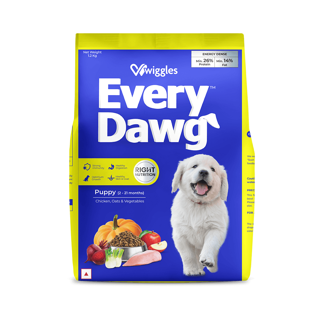 EveryDawg Puppy Dry Dog Food - Chicken, Oats & Vegetables, 1.2kg - Wiggles.in