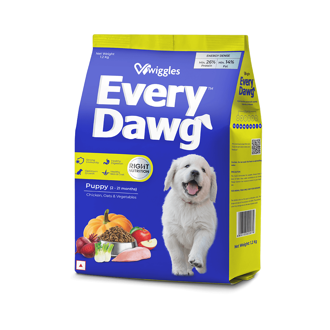 EveryDawg Puppy Dry Dog Food - Chicken, Oats & Vegetables, 1.2kg - Wiggles.in